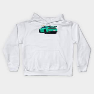 car 911 GT3 skull metal hands green Kids Hoodie